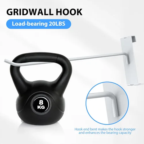 Miniatura 4 de 50 ganchos de rejilla para pared, ganchos de metal para colgar en la pared, accesorios de rejilla para pared de rejilla, accesorios de rejilla