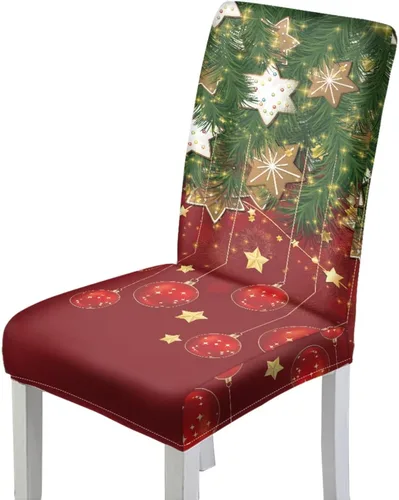 Miniatura 36 de Rnyleeg Fundas de silla de Navidad para sala de estar, diseño de muñeco de nieve azul, estampado de pájaros, fundas para sillas de comedor, 1