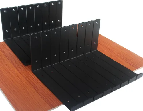 Miniatura 14 de Paquete de 4 soportes de estante de labio J de 5.5 pulgadas de largo x 4 pulgadas de alto x 1.5 pulgadas de ancho, soporte de estante flotante
