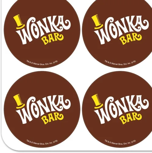 Miniatura 2 de Willy Wonka and The Chocolate Factory Wonka Bar Logo Planner Calendario Scrapbooking Craft Pegatinas