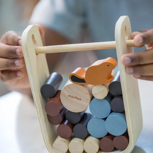 Miniatura 9 de PlanToys Timber Tumble - Juego de equilibrio y estrategia de madera para niños a partir de 3 años Juguete educativo Montessori para habilidades
