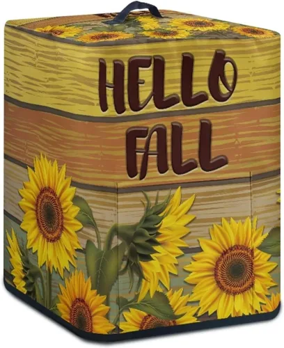 ZOUTAIRONG Funda para freidora de aire de girasol de otoño para el hogar, accesorios de decoración de cocina, fundas para electrodomésticos pequeños
