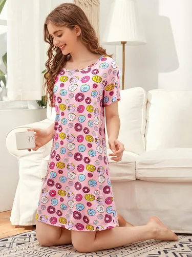 Miniatura 5 de Floerns Camisón de lencería divertido para mujer, camiseta con estampado lindo