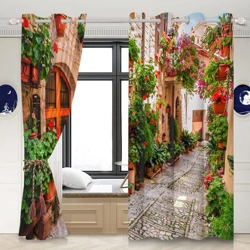 Miniatura 65 de Cortinas japonesas con pintura de tinta, monte Fuji, sol rojo, puesta de sol, hojas de bambú, cortinas de ventana para dormitorio, sala de estar