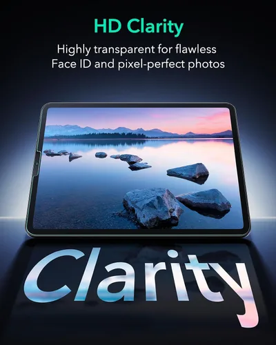 Miniatura 9 de ESR Protector de pantalla para iPad Pro de 11 pulgadas (2022/2021/2020/2018), protector de pantalla para iPad Air 5/4, película de vidrio templado