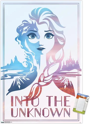 Miniatura 11 de Trends International Disney Frozen 2 - Póster de pared con texto en inglés "Into the Unknown", 14.725 x 22.375 pulgadas, versión enmarcada de madera