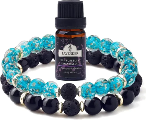 Miniatura 10 de 7 Chakra Bracelet Real Crystal Stone Beads Essential Oil Set Yoga Meditation Protection Lava Rock Jewelry Gifts for Women Men