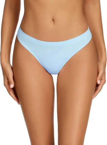 Miniatura 5 de voenxe - Paquete de 5 - 10tangas sin costuras para mujer, ropa interior discreta