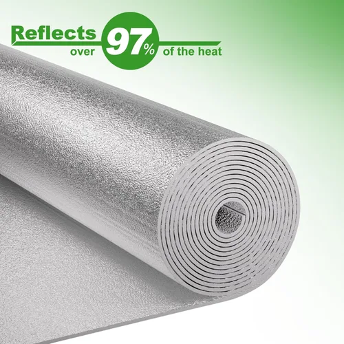 Miniatura 3 de Hoja de Aislamiento Reflectante, Aislamiento de Ventana para Invierno, Capa de Algodón de Papel de Aluminio para Mantener el Calor, 59"(A) x 99" Kit