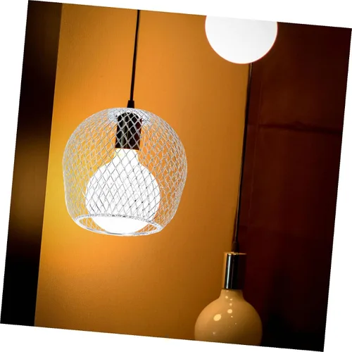Miniatura 8 de Pantalla de lámpara de metal, pantalla de lámpara para el hogar, sombra de polvo para pantalla de luz de lámpara, 1 ud