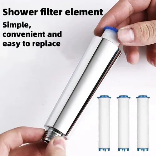Miniatura 4 de Filtros de cabezal de ducha, 10 unidades, filtro de cabeza de gotas de ducha iónicos, filtro de ducha de mano con filtro de algodón PP, múltiples