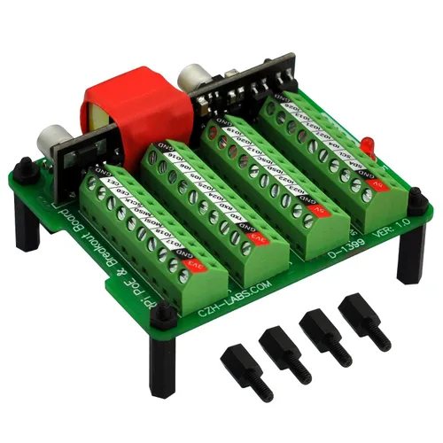 Miniatura 3 de OONO RPi PoE y bloque de terminales GPIO Breakout Board Módulo para Raspberry Pi 3B+4B