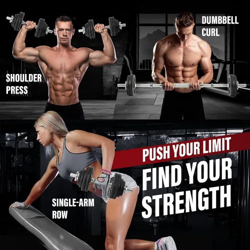 Miniatura 6 de Yes4All Old School Adjustable Dumbbell Set with Weight Plates, Star Lock Collars/Connector, 40lbs to 200lbs Adjustable Weight Plates Set