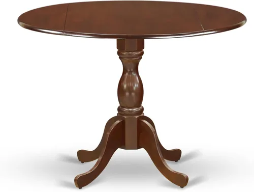 Miniatura 13 de East West Furniture DMT-LWH-TP Dublin - Mesa de comedor redonda con base de pedestal, 42 x 42 pulgadas, color blanco lino