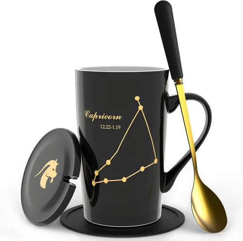 Miniatura 11 de Fullcci-15oz Creative Constellation Aquarius - Taza de café con capacidad para mejorar la taza de té para jugo de leche de cacao y agua