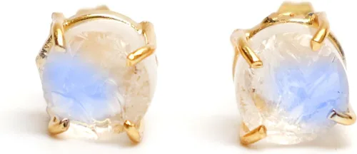 Miniatura 6 de Gempires Natural Raw Prong Setting Stud Earrings, 8-10 mm Crystals Earring, Handmade Jewelry, Gift for Her