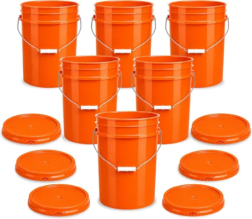 Miniatura 33 de ePackageSupply Balde de 5 galones con tapa hermética Fabricado en EE. UU. Grado alimenticio Plástico premium HDPE resistente Cubo multiuso