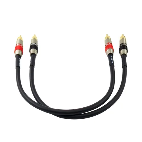 Miniatura 4 de WJSTN Cable de audio RCA a RCA, cable de subwoofer, cable de audio coaxial digital RCA macho a RCA macho, cable blindado doble, color negro, paquete