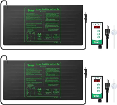 Miniatura 23 de iPower Alfombrilla térmica duradera e impermeable para plántulas, almohadilla hidropónica cálida para un inicio eficiente de semillas, uso
