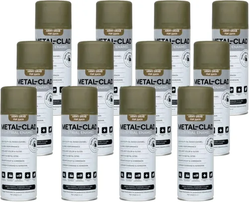 Miniatura 16 de Aerosol de galvanizado en frío de alto brillo de Paints For Industry - Pintura en aerosol de esmalte industrial para acero y metal - Caja de 12