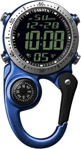 Dakota Clip digital, reloj de clip, alarma, cronómetro, temporizador y reloj de doble hora, regalos al aire libre para hombres y mujeres, uso para