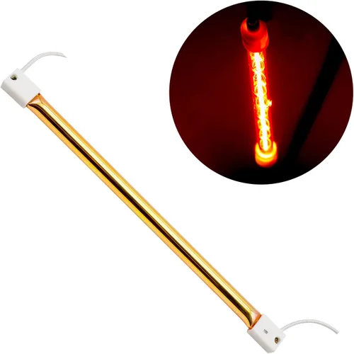 DATOUBOSS Bombilla de calentador de 1000 W para lámpara de curado de pintura infrarroja Tubo de repuesto de bombilla de calentador de onda corta