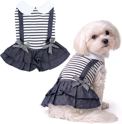 Miniatura 58 de Parisian Pet Chambray - Vestido para perro - Ligero sin mangas para perro, niña, talla XS Chambray en general