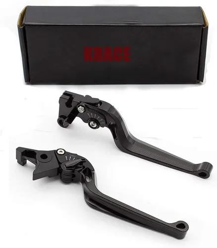 Krace Palancas de freno de embrague de motocicleta para Kawasaki ZX10R / RR/KRT ZX 10R 2016-2018 ajustable negro largo