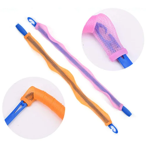 Miniatura 6 de Rizadores de pelo de 22 pulgadas gancho sin calor rizos gancho rizadores de pelo estilo (azul)