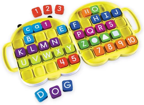 Miniatura 2 de Learning Resources AlphaBee - Juego de actividades de reconocimiento de alfabeto, escuela en casa, ABC, números, formas y palabras, multicolor