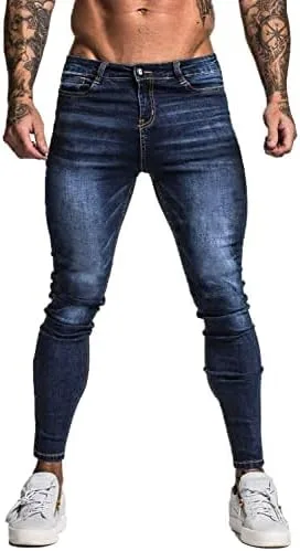 Miniatura 2 de Jeans Gingtto ajustados desgastados para hombre