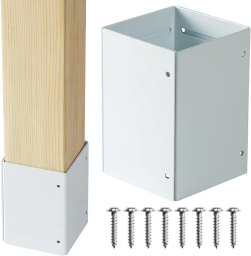 Miniatura 7 de Protector de poste ajustable de acero inoxidable 304 (rango de 3.3-6 pulgadas), protege buzones, cubierta y vallas de la lluvia y daños al