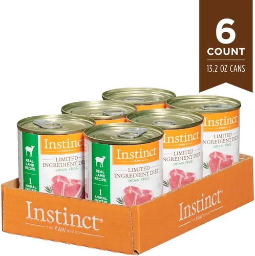 Miniatura 8 de Instinct Limited Ingredient Diet, alimento enlatado húmedo para perros, sin granos, cordero real, 13.2 onzas (paquete de 6)