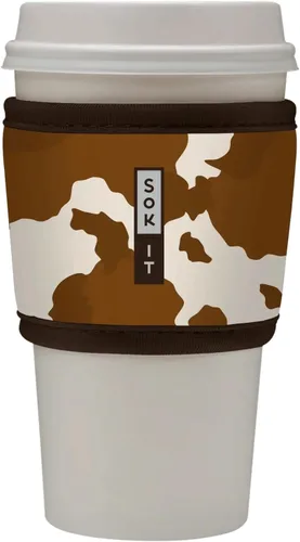 Miniatura 101 de Sok It HotSok Coffee & Tea - Funda de neopreno con aislamiento reutilizable (floral abstracto)