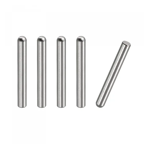 Miniatura 12 de uxcell Pasadores de clavija de 0.197 x 1.969 in, 5 piezas de acero inoxidable 304 de cabeza redonda plana biselada, pasadores de litera, pasadores