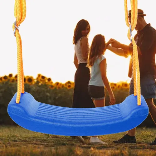 Miniatura 5 de Asiento de columpio para niños, ligero, juego de columpios para exteriores con cuerdas, cómoda silla columpio para niños, para uso en el patio Azul