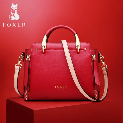 Miniatura 6 de Bolsos de cuero para mujer, con asa superior y correa ajustable