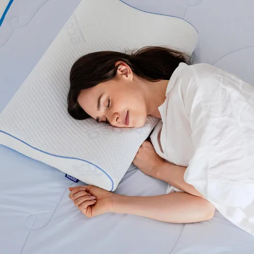Ecosa® Almohada de espuma viscoelástica de gel refrescante | Tela fría al tacto | Diseño contorneado | Altura ajustable | 4 veces más fresca que el