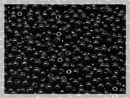 Miniatura 10 de Juego de 275 cuentas de cristal redondas checas, color negro azabache, 0.118 in (100 unidades), 0.157 in (100 unidades), 0.236 in (50 unidades)