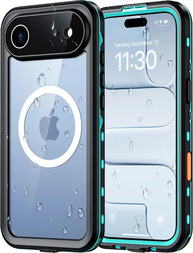 Miniatura 38 de Red2Fire Funda impermeable para iPhone 16, protector de pantalla integrado y protector de cámara, compatible con MagSafe, cuerpo completo a prueba