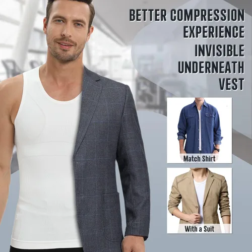 Miniatura 7 de Gynecomastia Compression Shirt for Men, Slimming Tank Top Undershirts, Mens Body Shaper Vest
