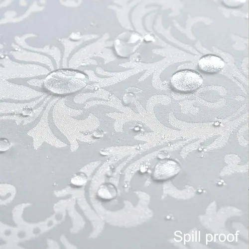 Miniatura 4 de Servilletas cuadradas de jacquard blanco, servilletas de poliéster suave resistentes a las arrugas con diseño damasco, servilletas de tela