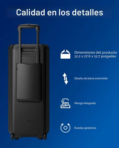 Miniatura 9 de PHILIPS X3206 Altavoz Bluetooth Party con graves profundos, batería de hasta 14 horas, luces de fiesta y efectos de karaoke, entrada de micrófono