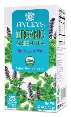 Miniatura 10 de Hyleys Té verde orgánico sabor a bayas de acai y arándanos - 25 bolsas de té
