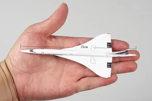 Miniatura 6 de ANTSIR Concorde - Modelo de avión fundido a presión, jet supersónico de metal a escala 1/400, réplica F-BVFB, regalo coleccionable para entusiastas