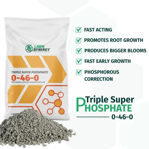 Miniatura 2 de Fertilizante con alto contenido de fósforo - 0-46-0 Superfosfato triple - 15 libras. Cubre hasta 7,500 pies cuadrados. Se utiliza para aumentar
