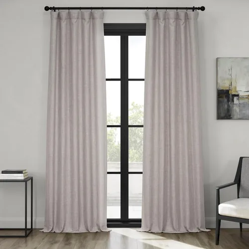 Miniatura 9 de HPD Half Price Drapes - Cortinas de lino sintético para sala de estar (2 paneles) - 100 pulgadas de ancho x 84 pulgadas de largo - Cortinas