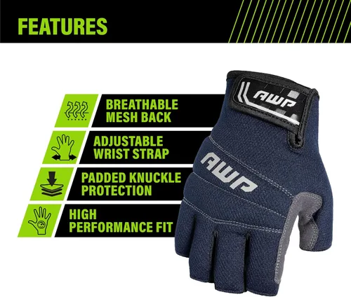 Miniatura 2 de Guantes de trabajo profesionales sin dedos AWP