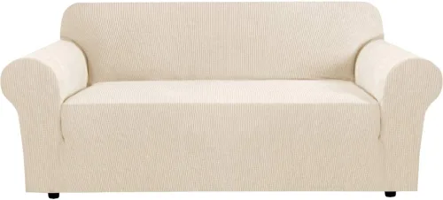 Miniatura 39 de H.VERSAILTEX Fundas elásticas para sofá, fundas de sofá para perros, fundas para sofá de 3 asientos con tela jacquard gruesa a cuadros con parte
