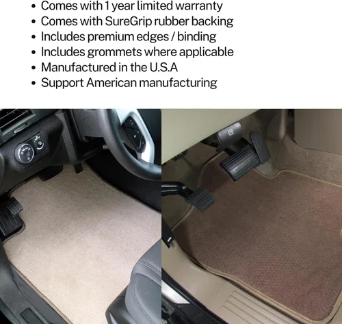 Miniatura 7 de Alfombrillas delanteras y traseras de ajuste personalizado, color negro, compatibles con Mitsubishi Montero 1991 1990 1989 1988 1987 1986 1985 1984